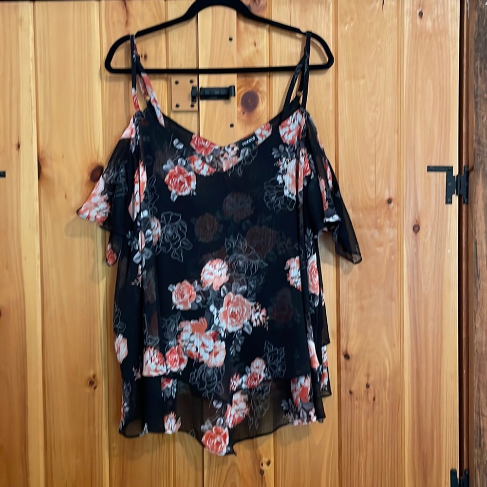 Off shoulder ruffle blouse